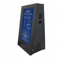 Digital A-ramme vender mod siden side.