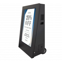 Digital sandwich bord venstre side side.