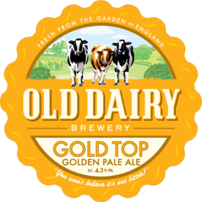 Gold oben durch alte Molkerei Brauerei, britisch Pale Ale Distributor