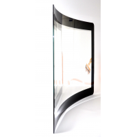 A curved glass screen for a touch screen drive thru from VisualPlanet