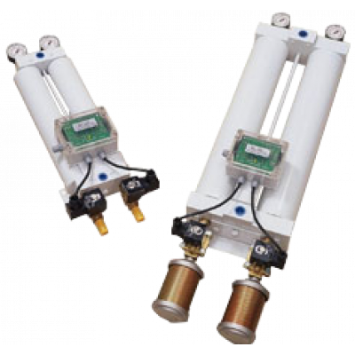 Maxi Air dryer showing columns, gauges and silencers