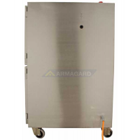 Heated printer enclosure back view of enclosure