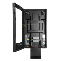 drive thru digital signage enclosure with door open