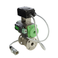 2 piece ball valve with actuator