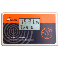 vista frontal de un reloj controlado por radio