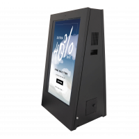 Panneaux numériques sur les roulettes, vue latérale gauche.