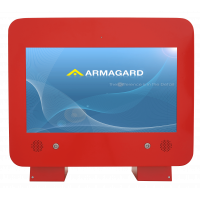 Vue de face de la signalisation numérique de la station-service étanche.