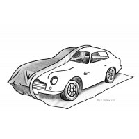 Garasi mobil sementara untuk mobil mewah dan penyimpanan jangka panjang.