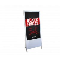 Widok z boku na cyfrowe oznakowanie przejścia.